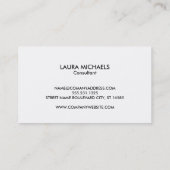 Zwei Buchstaben Monogram White Box und Metal Visitenkarte (Rückseite)