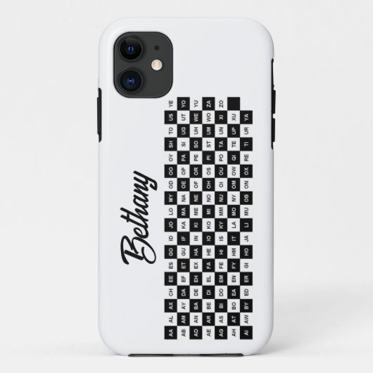 zwei Buchstaben, schwarz und weiß Intl ver Case-Mate iPhone Hülle (Rückseite)