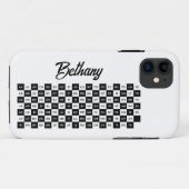 zwei Buchstaben, schwarz und weiß Intl ver Case-Mate iPhone Hülle (Rückseite (Horizontal))