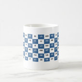 Zwei Buchstaben Tasse Blau und Weiß US-Version (Mittel)