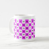 Zwei Buchstaben US English List Pink Kaffeetasse (Vorderseite Links)
