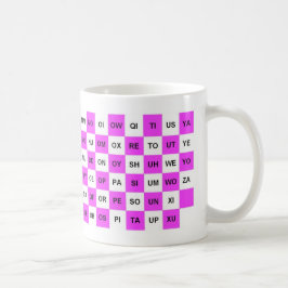 Zwei Buchstaben US English List Pink Kaffeetasse