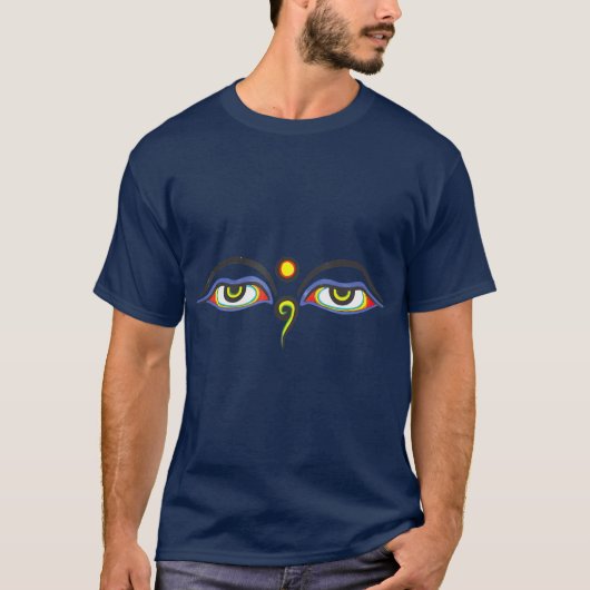Zwei Buddha Eyes Meditation T-Shirt (Vorderseite)