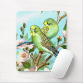 Zwei Budgerigis Mousepad (Mit Mouse)