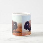 Zwei Büffel-Malereien Kaffeetasse (Mittel)