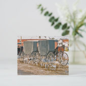 Zwei Buggyen Puddle Postkarte (Stehend Vorderseite)