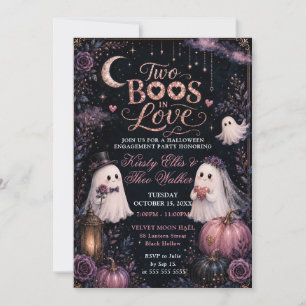 Zwei Buhls in Liebe Halloween Verlobungsparty Einladung