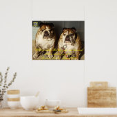 Zwei Bulldog 1864 Lincoln Quote Fine Canvas Print Poster (Küche)