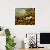 Zwei Bullen mit verstopften Hörnern, 1653 Poster (Heimbüro)