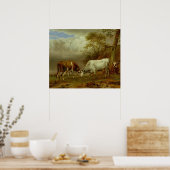 Zwei Bullen mit verstopften Hörnern, 1653 Poster (Küche)