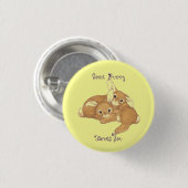 Zwei Bunnies Button-Button Button (Vorne & Hinten)