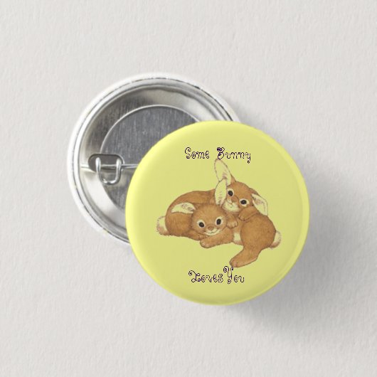 Zwei Bunnies Button-Button Button (Vorne & Hinten)