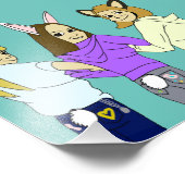 Zwei bunnies und ein Kätzchen Fotodruck (Ecke)