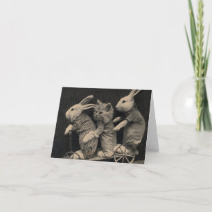 Zwei Bunnies und ein Kitten auf der Karte