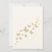 Zwei Bunnies und Schmetterlinge Kinderdusche Einla Einladung (Rückseite)