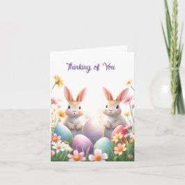 Zwei Bunnies zu Ostern Feiertagskarte