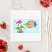 Zwei bunte Fische Serviette (Beispiel)