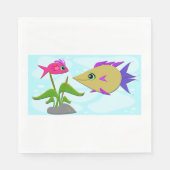 Zwei bunte Fische Serviette (Vorderseite)