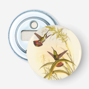 Zwei bunte Kolibris, die die gleiche Blume Flaschenöffner