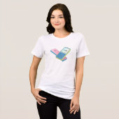 Zwei bunte Mobiltelefone Tri-Blend Shirt (Vorderseite voll)