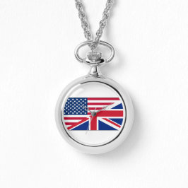 Zwei Bürger Amerikas britische Flagge Frauen beoba Armbanduhr