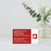 Zwei Button Power Sockel, Elektrischer Visitenkarte (Stehend Vorderseite)