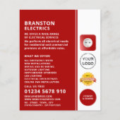 Zwei Button Power Socket, Elektrische Werbung Flyer (Vorne)