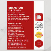 Zwei Button Power Socket, Elektrische Werbung Flyer (Vorne)