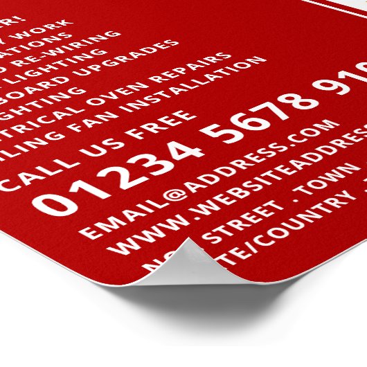 Zwei Button Power Socket, Elektrische Werbung Poster (Ecke)