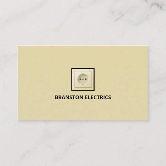 Zwei Button Power Socket & Plug, elektrisch Visitenkarte (Rückseite)