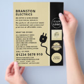 Zwei Button Power Socket & Plug, elektrische Anzei Flyer (Hand)