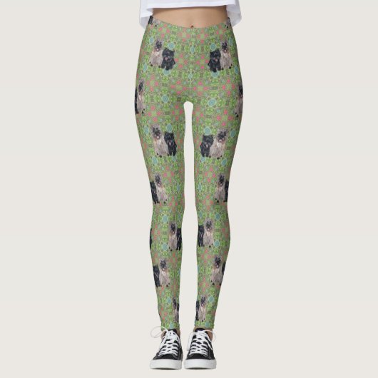 Zwei Cairn Terriers Leggings (Vorderseite)