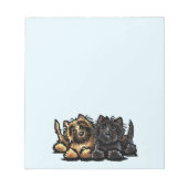 Zwei Cairn Terriers Notizblock (Vorderseite)