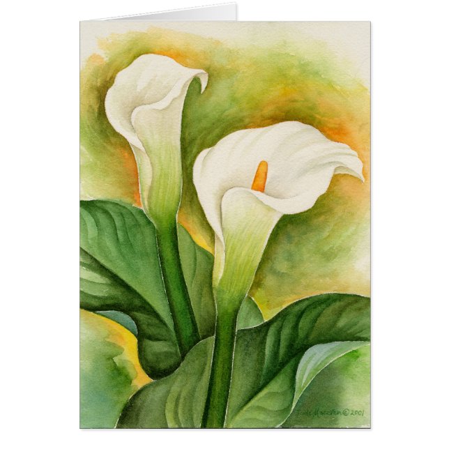 Zwei Cala-Lilien-Aquarell-Kunst - multi (Vorne)