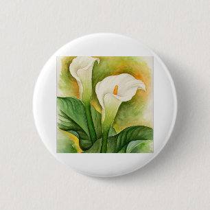 Zwei Cala-Lilien-Aquarell-Kunst - multi Button