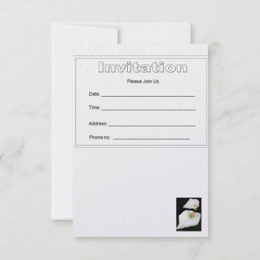 Zwei Calla Lilies #9 (Rückseite)