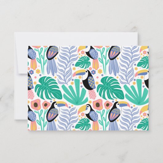 ZWEI-CAN (Toucan) 2. Geburtstag Dankeskarte (Rückseite)