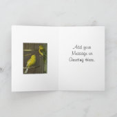 Zwei Canaries, die Kunst-Gruß-   Karte malen (Innenseite)