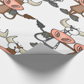 Zwei Cartoon Kühe Geschenkpapier