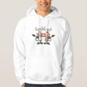 Zwei Cartoon Kühe Hoodie (Vorderseite)