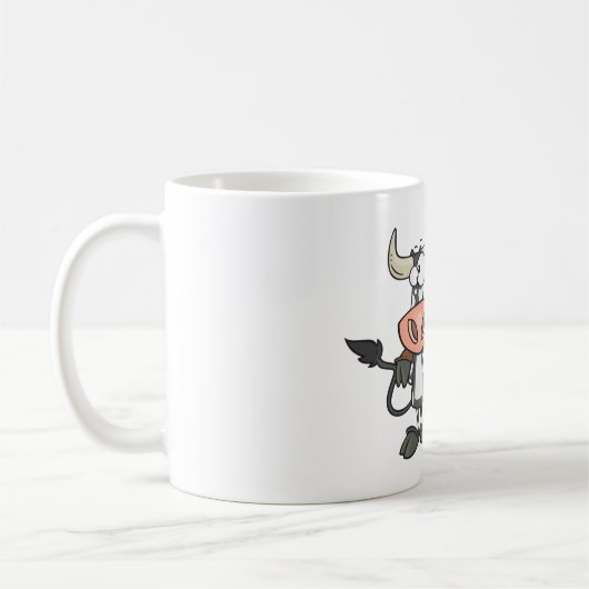 Zwei Cartoon Kühe Kaffeetasse (Links)