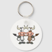 Zwei Cartoon Kühe Schlüsselanhänger (Rückseite)