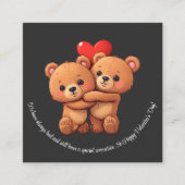 Zwei Cartoon müssen umarmt werden. Begleitkarte (Vorderseite)