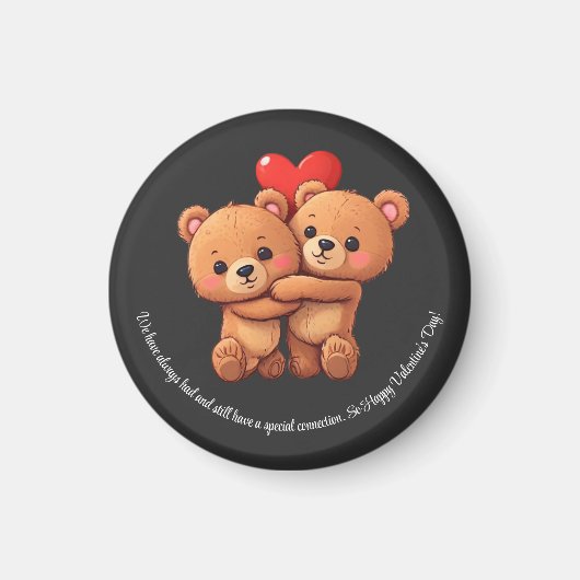 Zwei Cartoon müssen umarmt werden. Magnet (Vorne)