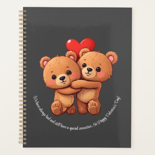 Zwei Cartoon müssen umarmt werden. Planer (Vorderseite)