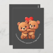 Zwei Cartoon müssen umarmt werden. Postkarte (Vorne/Hinten)