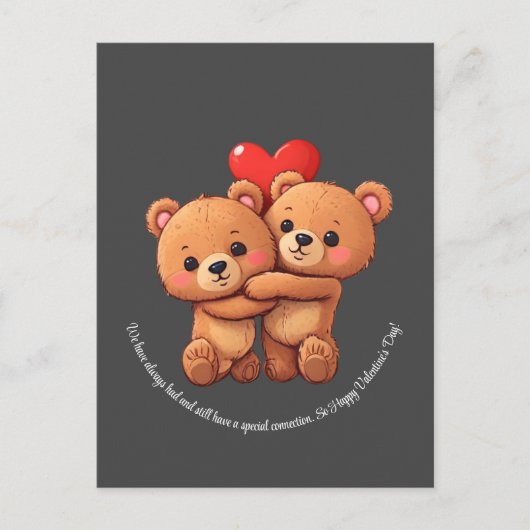 Zwei Cartoon müssen umarmt werden. Postkarte (Vorderseite)
