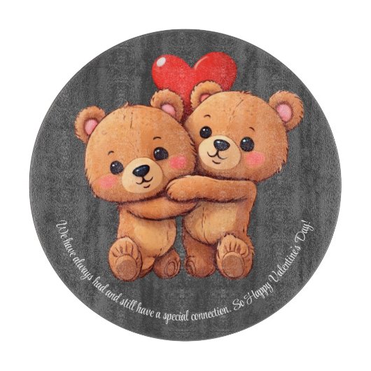 Zwei Cartoon müssen umarmt werden. Schneidebrett (Vorderseite)