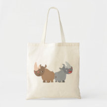Zwei Cartoon Rhinos-Bag