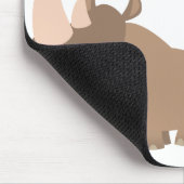 Zwei Cartoon Rhinos Mousepad (Ecke)